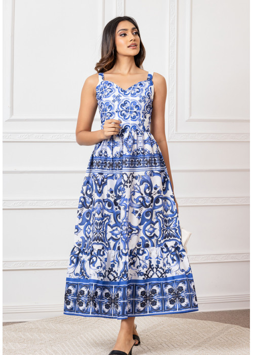 BRYNLEE BOARDER PRINTED BUSTER DRESS